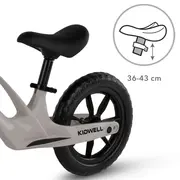 Bicicleta De Echilibru Fara Pedale Pentru Copii, Kidwell Vito Taupe, Cadru Magneziu, 2.8 Kg, Roti Eva 28 Cm, Reglabila, 80,  120 Cm, Max. 30 Kg Pjbrobivit03a0