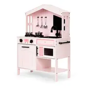 Bucatarie Din Lemn Pentru Copii Cu Cuptor, Plita, Microunde Si Accesorii Pjbmwokn049