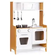 Bucatarie Din Lemn Pentru Copii Cu Lumini, Sunete Si Accesorii Metalice Pjbmwokn0117
