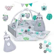Covoras Multifunctional Kidwell Yoga ,   Cu Arcade, Laturi Ridicate, 12 Bile Si 5 Jucarii Interactive Si  Geanta Pjbmaedyog01a0