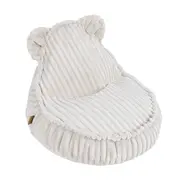 Fotoliu Tip Puf Pentru Copii Meowbaby   Churros Teddy Sako Bag ,   Cotton Candy White, Material Certificat Oeko-tex Pjbcstccw001ie