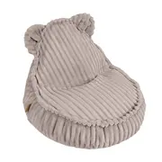 Fotoliu Tip Puf Pentru Copii Meowbaby   Churros Teddy Sako Bag ,   Pebble Beige, Material Certificat Oeko-tex Pjbcstpg001