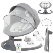 Leagan Electric Bebelusi Kidwell Luxi 2 In 1, Bluetooth, Telecomanda, 5 Viteze, 0+ Luni, 9 Kg Pjbbuellux01a1