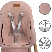 Scaun De Masa 2in1 Pentru Bebelusi Si Copii, Pliabil, Karimi, Inaltime Ajustabila, Varsta 0-15 Kg, Centura De Siguranta In 5 Puncte, Depozitare Pjbkrwykar01a0