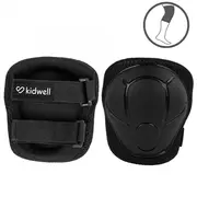 Set De Protectie Kidwell Trix, Genunchiere, Cotiere Si Palme, Marime M, 25-50 Kg, Black Pjbzeoctri01a2