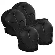 Set De Protectie Kidwell Trix, Genunchiere, Cotiere Si Palme, Marime M, 25-50 Kg, Black Pjbzeoctri01a2