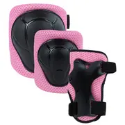 Set De Protectie Kidwell Trix, Genunchiere, Cotiere Si Palme, Marime M, 25-50 Kg, Pink Pjbzeoctri02a2
