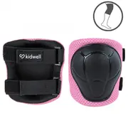 Set De Protectie Kidwell Trix, Genunchiere, Cotiere Si Palme, Marime M, 25-50 Kg, Pink Pjbzeoctri02a2