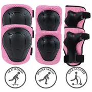 Set De Protectie Kidwell Trix, Genunchiere, Cotiere Si Palme, Marime S, 25-50 Kg, Pink Pjbzeoctri02a1
