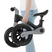 Bicicleta De Echilibru Fara Pedale Pentru Copii, Pliabila, Kidwell Flex Black, Ultra Usoara 2.9 Kg, Roti Eva 29 Cm, Reglabila, 80,  120 Cm, Max. 30 Kg Pjbrobifle01a1