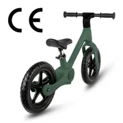 Bicicleta De Echilibru Fara Pedale Pentru Copii, Pliabila, Kidwell Flex Green, Ultra Usoara 2.9 Kg, Roti Eva 29 Cm, Reglabila, 80,  120 Cm, Max. 30 Kg Pjbrobifle03a1