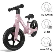 Bicicleta De Echilibru Fara Pedale Pentru Copii, Pliabila, Kidwell Flex Pink, Ultra Usoara 2.9 Kg, Roti Eva 29 Cm, Reglabila, 80,  120 Cm, Max. 30 Kg Pjbrobifle02a1