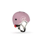 Casca De Protectie Pentru Copii, Sistem De Reglare Magnetic Cu Led, Xxs-s, 45-51 Cm, 1 An+, Wildberry, Scoot  Ride Pjb81