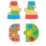 Joc educativ din lemn, cu zaruri, cursa buburuzelor, de la 3 ani - okegoki56319