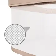 Patut Cu Leganare Cullami, Co-sleeper 2 In 1, Cu Laterala Culisanta, Cu Setare Unghiulara, Cu Roti, Reglabil In 6 Pozitii Pe Inaltime, Beige Pjblodonal02a0