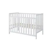 Patut Din Lemn Bambi Alb 120a 60 Cm Laterala Culisanta    Roti Cu Blocare    Protectie Silicon Pentru Dentitie    En 716-1 Pjbbambi120_w
