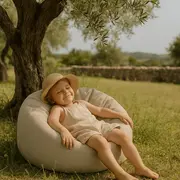 Puf Premium Copii Meowbaby   Floreo Cloudberry Sky Blue ,   Bean Bag Indoor  Outdoor Pentru Relaxare Si Joaca Pjbmopuf67