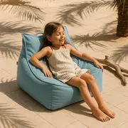 Puf Premium Copii Meowbaby   Outzy Sako Bag Drift Dlay Taupe ,   Fotoliu Bean Bag Indoor  Outdoor Pentru Relaxare Si Joaca Pjbmopusb70
