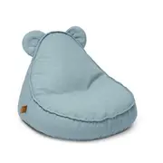 Puf Premium Copii Meowbaby   Outzy Teddy Cloudberry Sky Blue ,   Bean Bag Indoor  Outdoor Cu Urechi Teddy Pentru Relaxare Si Joaca Pjbmopusbt67