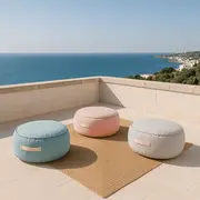 Puf Rotund Premium Copii Meowbaby   Outzy Featherfog Gray ,   Bean Bag Indoor  Outdoor Pentru Relaxare Si Joaca Pjbmopuo69