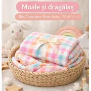 Set 2 Scutece Finet 100% Bumbac Pentru Bebelusi ,   70a 80 Cm ,   Little Sunshine Pjb005-7746