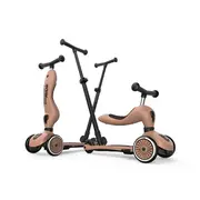 Trotineta Copii 3in1 Premium Scoot  Ride Highwaykick 1 Push And Go Mocha, Cu Sezut Si Maner Pentru Parinte, Sistem Anti-rasturnare, 1,  5 Ani (max. 50 Kg) Pjb820