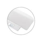 Cantar electronic, Petite&Mars, 2 in 1, Multifunctional, Panou cu touch, Pentru bebelusi si adulti, Pana 180 kg, Alb BYN682025