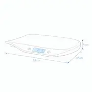 Cantar electronic, Petite&Mars, Pentru bebelusi, Pana la 20 kg, Forma ergonomica, Inregistreaza greutatea si in timpul miscarii, Alb BYN682015