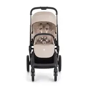 Carucior 2 in 1, Petite&Mars, Scout, Cu landou pliabil, Reversibil, Spatar si suport de picioare reglabile in 3 pozitii, Maner ajustabil, Cu accesorii, Pana la 22 kg, 0 luni+, Bej BYN555696