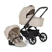 Carucior 2 in 1, Petite&Mars, Scout, Cu landou pliabil, Reversibil, Spatar si suport de picioare reglabile in 3 pozitii, Maner ajustabil, Cu accesorii, Pana la 22 kg, 0 luni+, Bej BYN555696