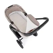 Carucior 2 in 1, Petite&Mars, Scout, Cu landou pliabil, Reversibil, Spatar si suport de picioare reglabile in 3 pozitii, Maner ajustabil, Cu accesorii, Pana la 22 kg, 0 luni+, Crem Cappuccino BYN555695