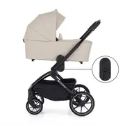 Carucior 2 in 1, Petite&Mars, Scout, Cu landou pliabil, Reversibil, Spatar si suport de picioare reglabile in 3 pozitii, Maner ajustabil, Cu accesorii, Pana la 22 kg, 0 luni+, Crem Cappuccino BYN555695