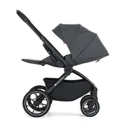 Carucior 2 in 1, Petite&Mars, Scout, Cu landou pliabil, Reversibil, Spatar si suport de picioare reglabile in 3 pozitii, Maner ajustabil, Cu accesorii, Pana la 22 kg, 0 luni+, Gri BYN555697