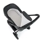 Carucior 2 in 1, Petite&Mars, Scout, Cu landou pliabil, Reversibil, Spatar si suport de picioare reglabile in 3 pozitii, Maner ajustabil, Cu accesorii, Pana la 22 kg, 0 luni+, Gri BYN555697
