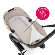 Carucior 2 in 1, Petite&Mars, Scout, Cu landou pliabil, Reversibil, Spatar si suport de picioare reglabile in 3 pozitii, Maner ajustabil, Cu accesorii, Pana la 22 kg, 0 luni+, Gri BYN555697