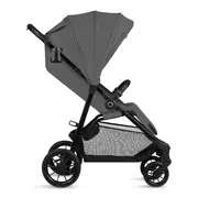 Carucior sport, Lionelo, Emerald, Pliere cu o mana, Copertina XXL UPF50+, Spatar reglabil, Suspensie completa, Roti EVA, 6- 48 luni, Pana la 22 kg, Gri BYNLO-EMERALD_GREY_STONE