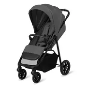 Carucior sport, Lionelo, Emerald, Pliere cu o mana, Copertina XXL UPF50+, Spatar reglabil, Suspensie completa, Roti EVA, 6- 48 luni, Pana la 22 kg, Gri BYNLO-EMERALD_GREY_STONE