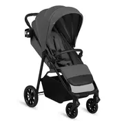 Carucior sport, Lionelo, Emerald, Pliere cu o mana, Copertina XXL UPF50+, Spatar reglabil, Suspensie completa, Roti EVA, 6- 48 luni, Pana la 22 kg, Gri BYNLO-EMERALD_GREY_STONE