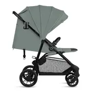 Carucior sport, Lionelo, Emerald, Pliere cu o mana, Copertina XXL UPF50+, Spatar reglabil, Suspensie completa, Roti EVA, 6- 48 luni, Pana la 22 kg, Verde BYNLO-EMERALD_GREEN_FOREST