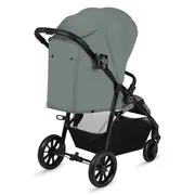Carucior sport, Lionelo, Emerald, Pliere cu o mana, Copertina XXL UPF50+, Spatar reglabil, Suspensie completa, Roti EVA, 6- 48 luni, Pana la 22 kg, Verde BYNLO-EMERALD_GREEN_FOREST