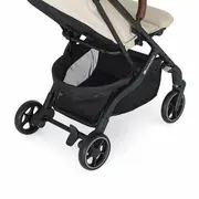 Carucior sport, Petite&Mars, Fly, Pliere compacta, Spatar reglabil pana la pozitie de somn, Suport picioare reglabil, Copertina extensibila cu protectie UPF40+, Suport pahar inclus, Pana la 22 kg, 0 luni+, Bej BYN554763