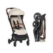 Carucior sport, Petite&Mars, Fly, Pliere compacta, Spatar reglabil pana la pozitie de somn, Suport picioare reglabil, Copertina extensibila cu protectie UPF40+, Suport pahar inclus, Pana la 22 kg, 0 luni+, Bej BYN554763