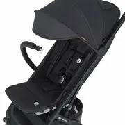Carucior sport, Petite&Mars, Fly, Pliere compacta, Spatar reglabil pana la pozitie de somn, Suport picioare reglabil, Copertina extensibila cu protectie UPF40+, Suport pahar inclus, Pana la 22 kg, 0 luni+, Negru BYN554764