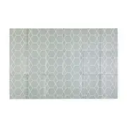 Covoras educativ, Petite&Mars, Campy L, Din spuma XPE non-toxica, Cu doua fete, Suprafata antiderapanta, 130x200 cm, Pliabil compact 40&times;32&times;21 cm, Model animalute si forme geometrice BYN434076