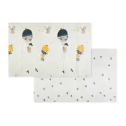 Covoras educativ, Petite&Mars, Campy L, Din spuma XPE non-toxica, Cu doua fete, Suprafata antiderapanta, 130x200 cm, Pliabil compact 40&times;32&times;21 cm, Model baloane si forme geometrice BYN434074
