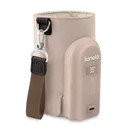 Incalzitor biberoane, Lionelo, ThermUp Go Evo, Portabil, Cu 5 niveluri de incalzire, Cu buton Safety Control, Mentinere caldura pana la 9h, Incarcare USB, Bej inchis BYNLOC-THERMUP_GO_EVO_BEIGE_TAUPE