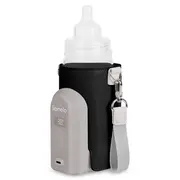 Incalzitor biberoane, Lionelo, ThermUp Go Evo, Portabil, Cu 5 niveluri de incalzire, Cu buton Safety Control, Mentinere caldura pana la 9h, Incarcare USB, Negru BYNLOC-THERMUP_GO_EVO_BLACK