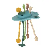 Jucarie senzoriala, Petite&Mars, Crazy rocket, Din silicon, Fara BPA, Moale si flexibila, 20 cm, 10 luni+, Albastru BYN579767