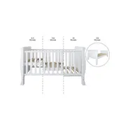 Patut Evolutiv 140x70 Cm Scarlet 2in1 ,   Pat Bebe + Pat Prescolar, Somiera Reglabila, Protectii Dentitie Pjbscarlet140_w