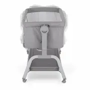 Patut co-sleeper, Feedo, Cu sistem de leganare, Inaltime adjustabila pana la 57-69 cm, sustine pana la 9 kg, 0 luni+ Gri BYN225206